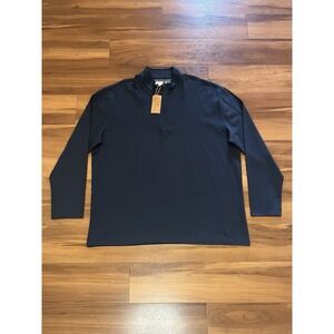 Elliot Mulryan 1/4 Zip Pullover Luxury Preppy Casual Navy Blue Mens Size XXL 2XL